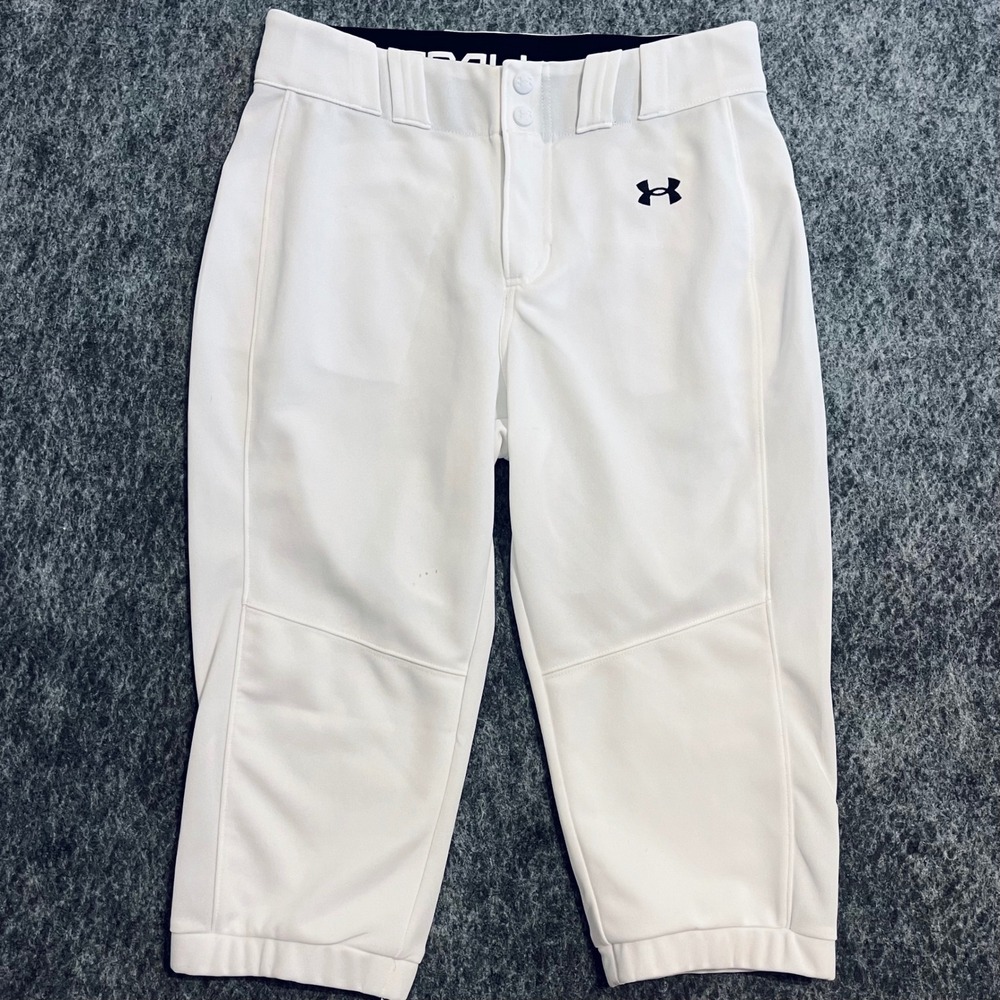 Under Armour Softball Pants Womens M White Knicker Reinforced Knee Fastpitch
